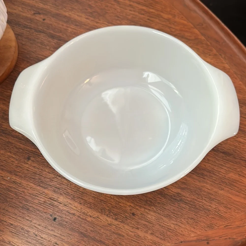 Fire King casserole dish 1 qt Vintage Cornflower